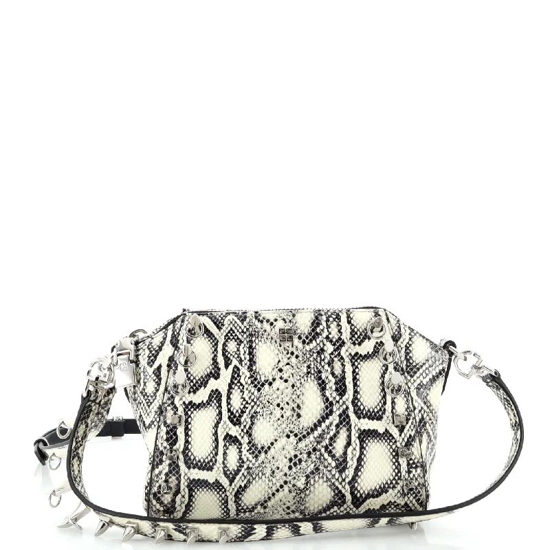 Antigona Convertible Bag Spiked Snakeskin XS