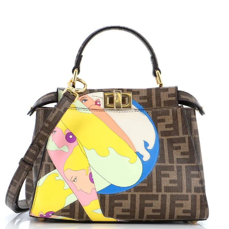 Antonio Lopez Peekaboo Bag Zucca Coated Canvas with Printed Leather Inlay Mini