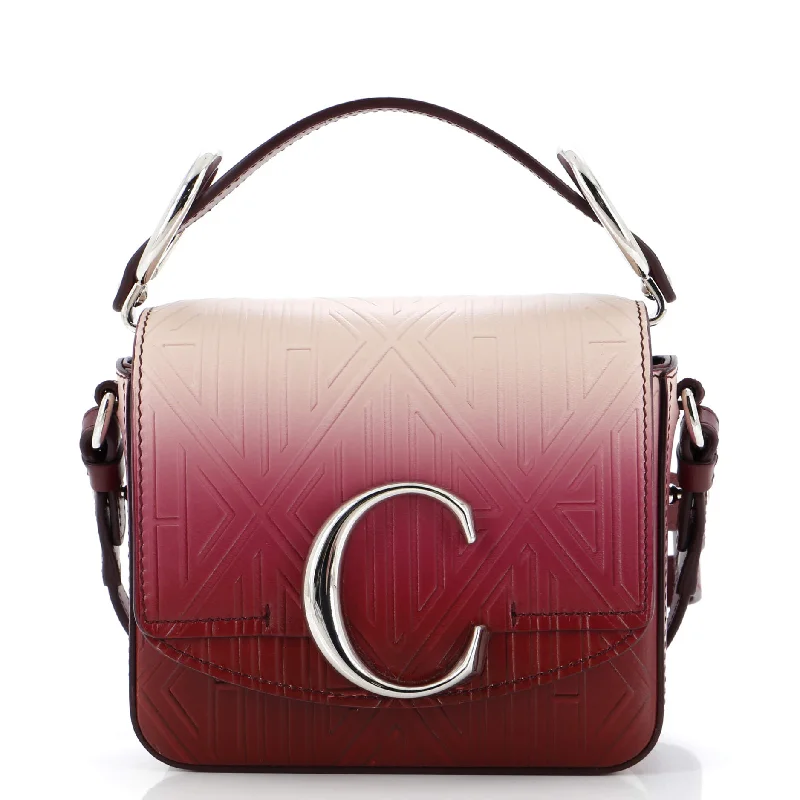 C Flap Bag Embossed Leather Mini