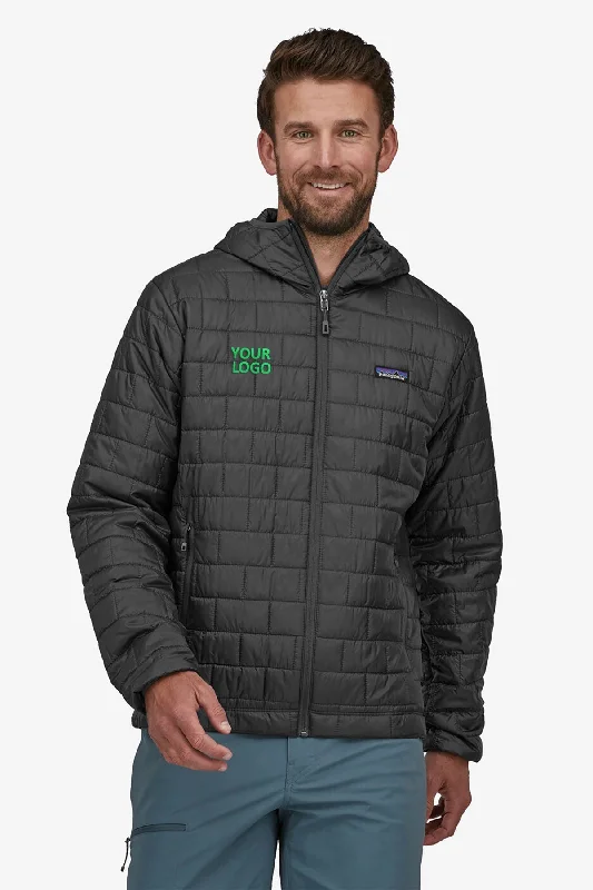 Patagonia Mens Nano Puff Custom Hoodies, Forge Grey