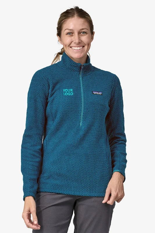 Patagonia Womens R1 Air Custom Half-Zips, Lagom Blue