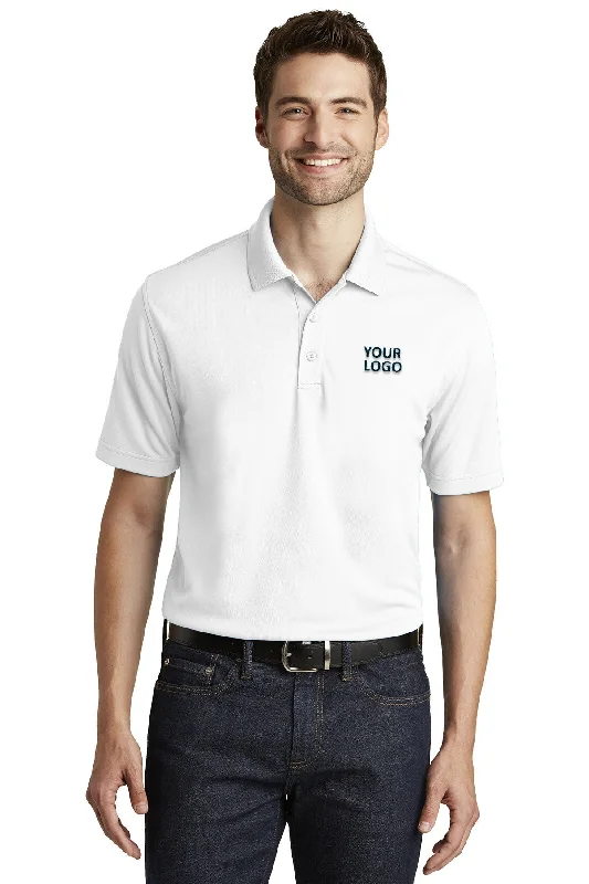 Port Authority Dry Zone UV Micro-Mesh Custom Polos, White