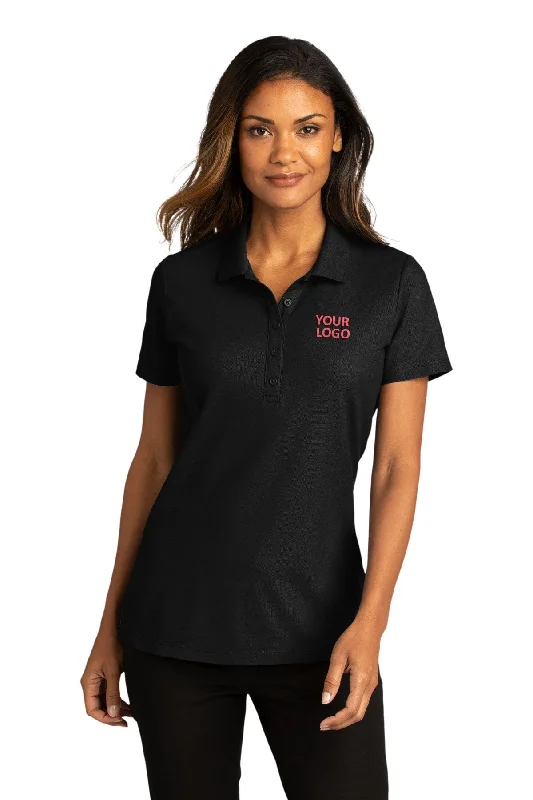 Port Authority Womens SuperPro React Custom Polos, Deep Black