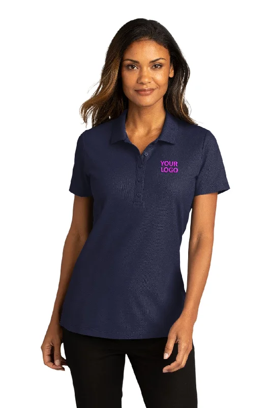 Port Authority Womens SuperPro React Custom Polos, True Navy