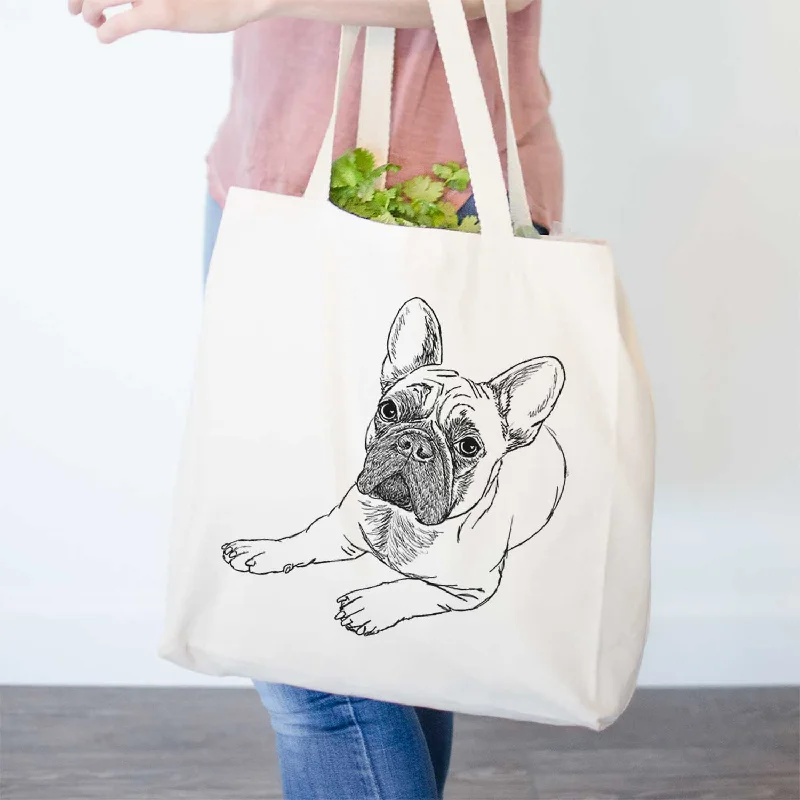 Doodled Alfredo the French Bulldog - Tote Bag