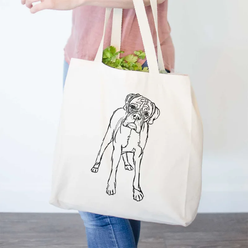 Doodled Georgie the Boxer - Tote Bag