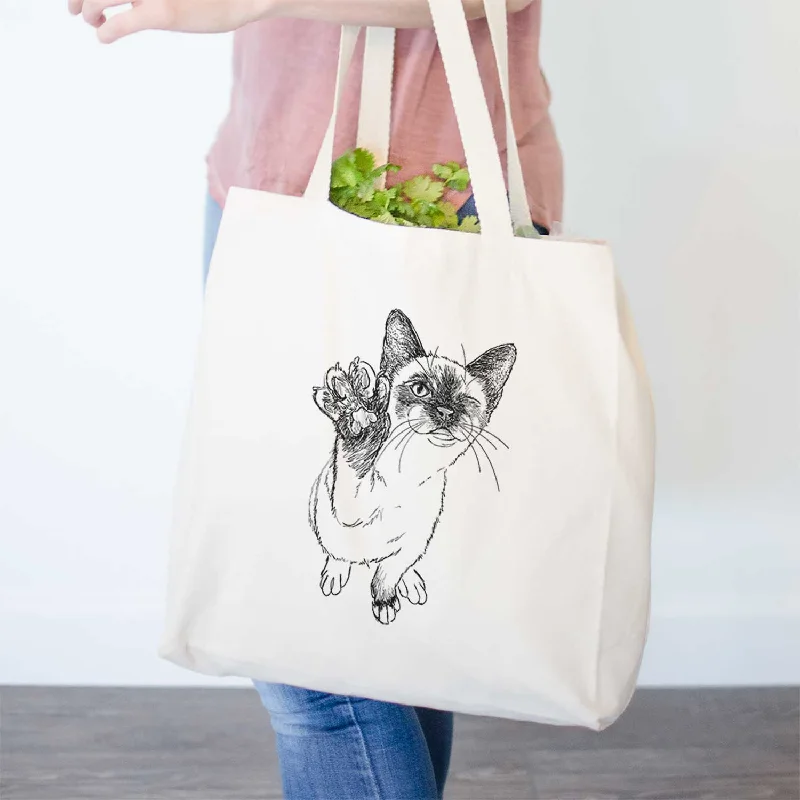 Doodled Hoggle the Siamese Cat - Tote Bag