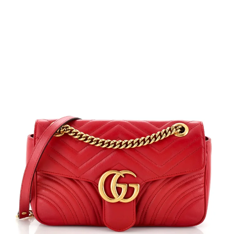 GG Marmont Flap Bag Matelasse Leather Small