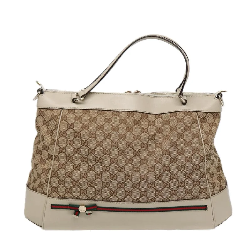 Gucci Sherry  Canvas Tote Bag (Pre-Owned)