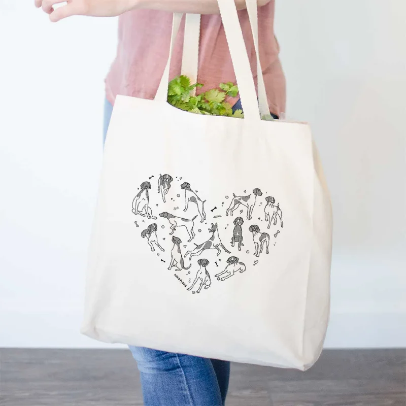 Heart Full of German Shorthaired Pointers- Tote Bag