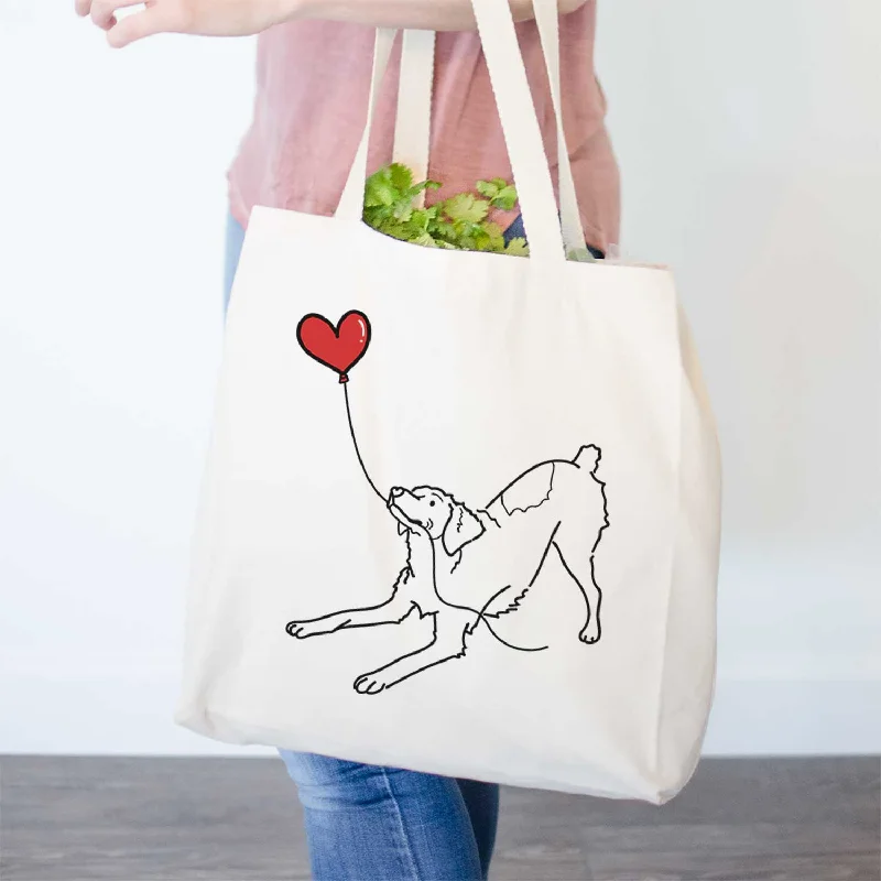 Brittany Spaniel Heart String- Tote Bag