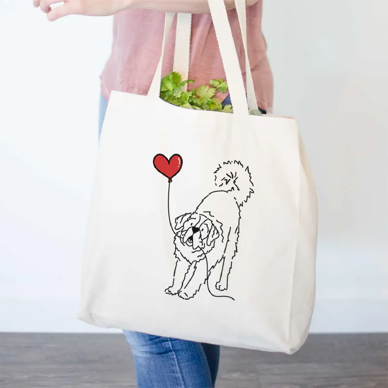 Saint Bernard Heart String- Tote Bag