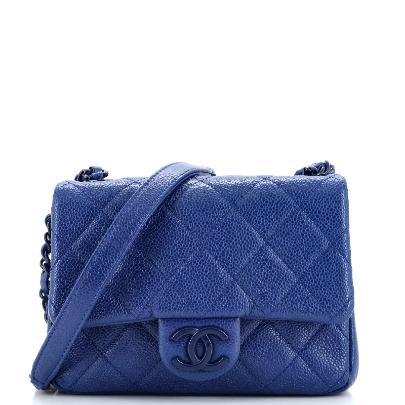 Incognito Square Flap Bag Quilted Caviar Mini