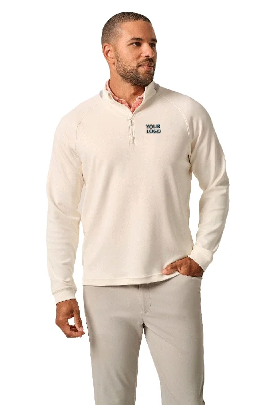 Johnnie O Griggs Performance 1/4 Zip Custom Pullovers, White