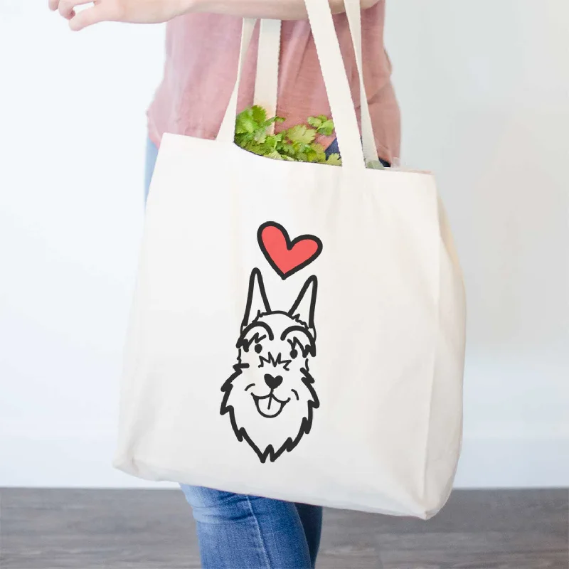 Love Always Schnauzer Cropped Ears - Tote Bag