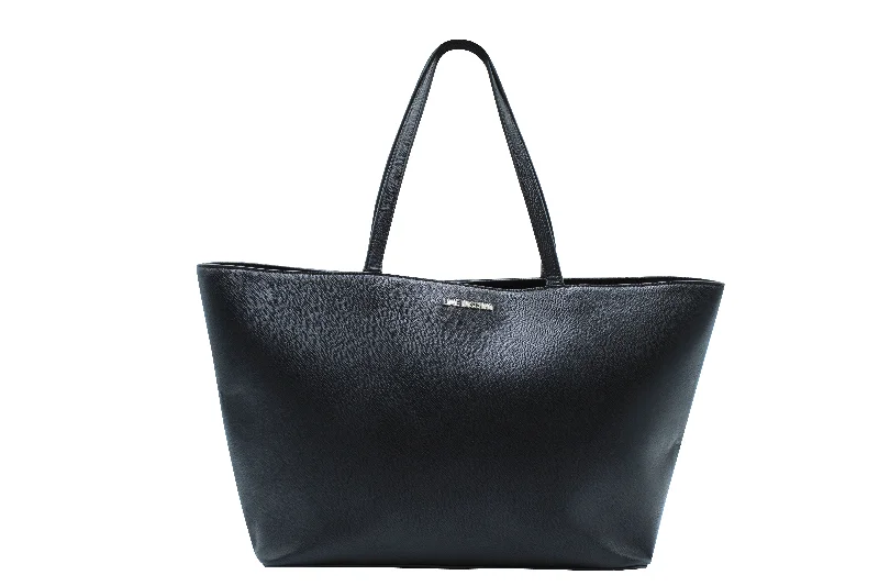 Love Moschino Cart Tote Bag in Black Canvas