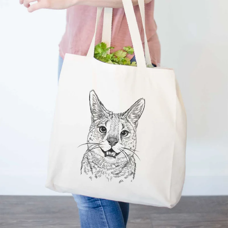 Lucky the Serval Cat - Tote Bag