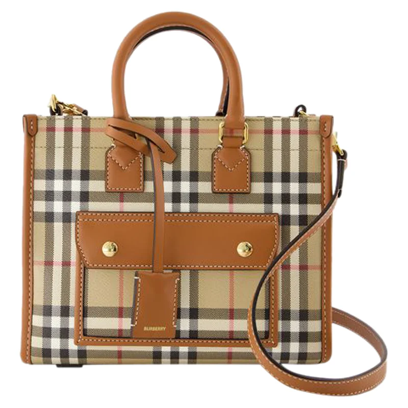 Mini Freya Shopper Bag - Burberry - Synthetic Leather - Brown