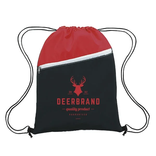 Polyester Zipper Sport Drawstring Bags (Q958311)