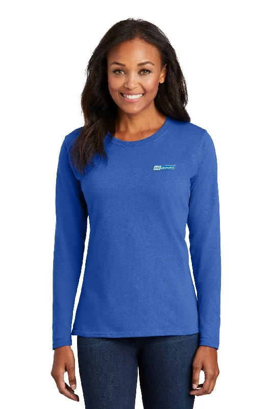 Port & Company Ladies Cotton Long Sleeve, Royal [ME Elecmetal]