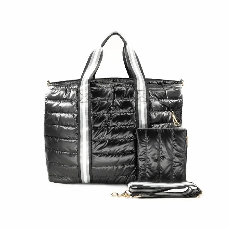 St Barth's Getaway Tote Bag In Black