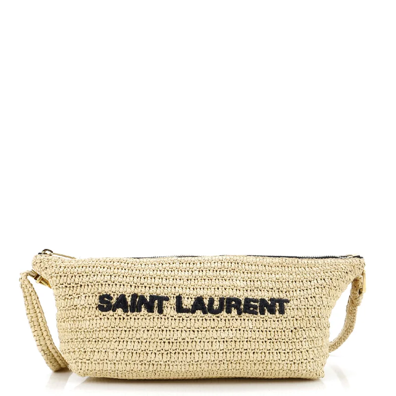 Tuc Logo Crossbody Bag Woven Raffia