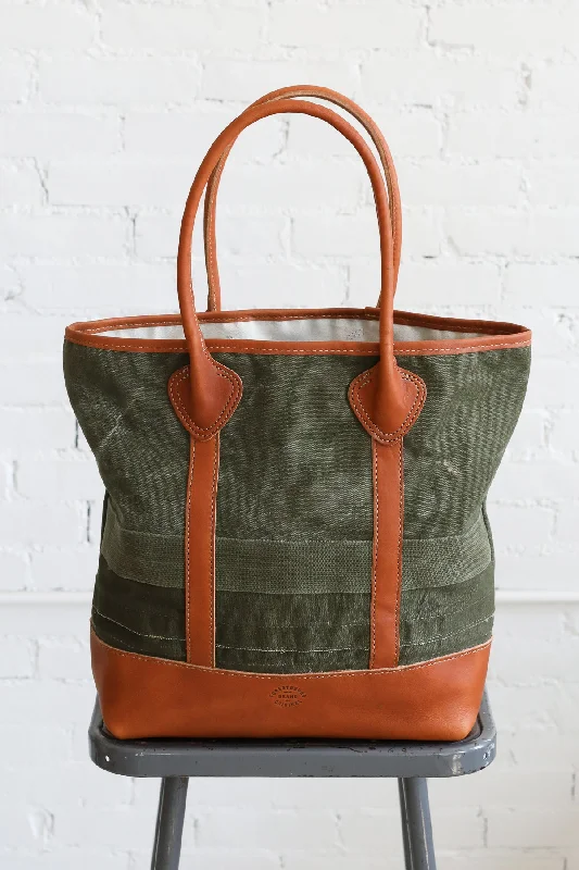 1940's era Salvaged Canvas Tote Bag