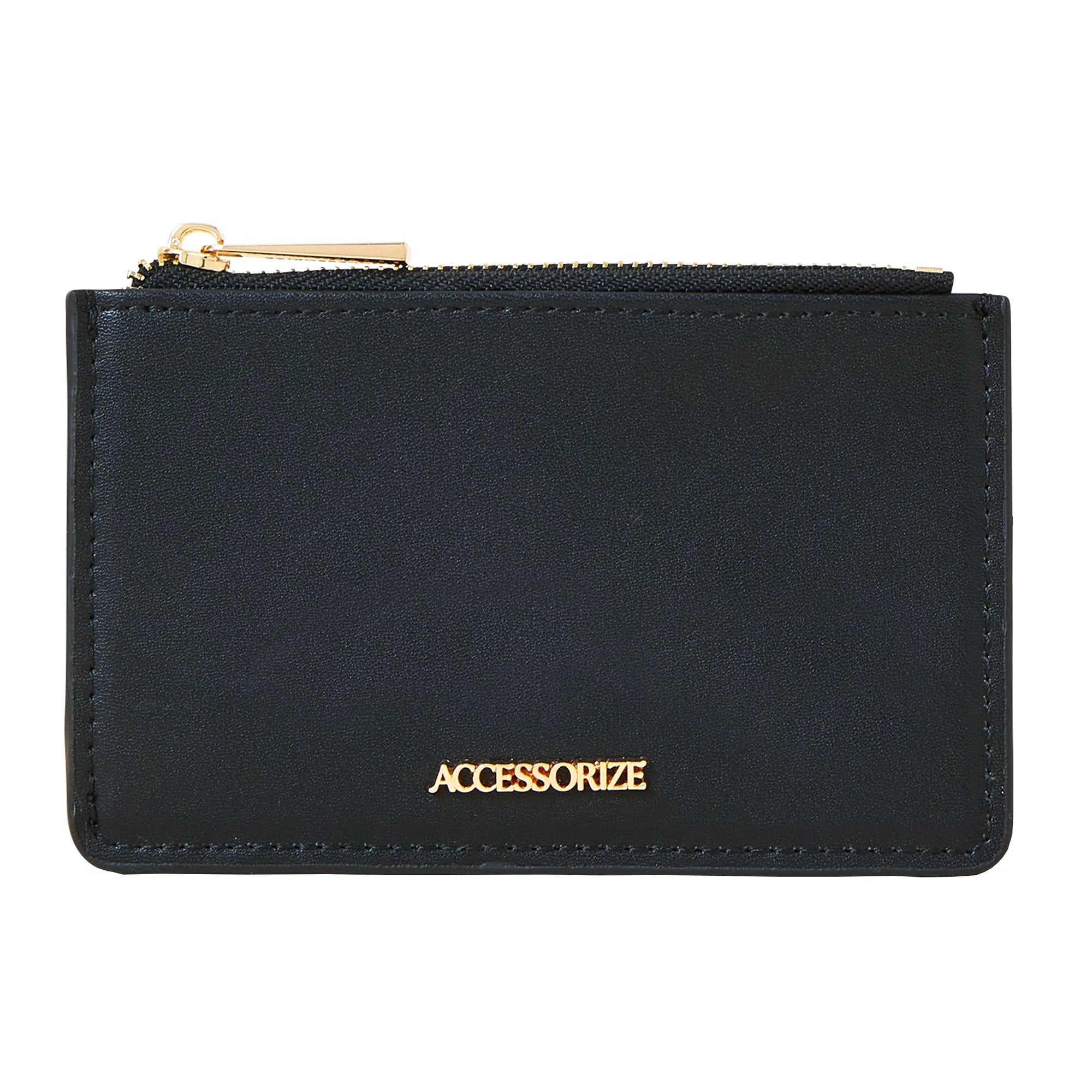 Accessorize London Women's Faux Leather Black Classic Card Holder