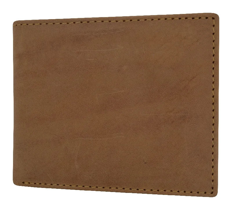 Premium Leather Flap Up ID Window Wallet