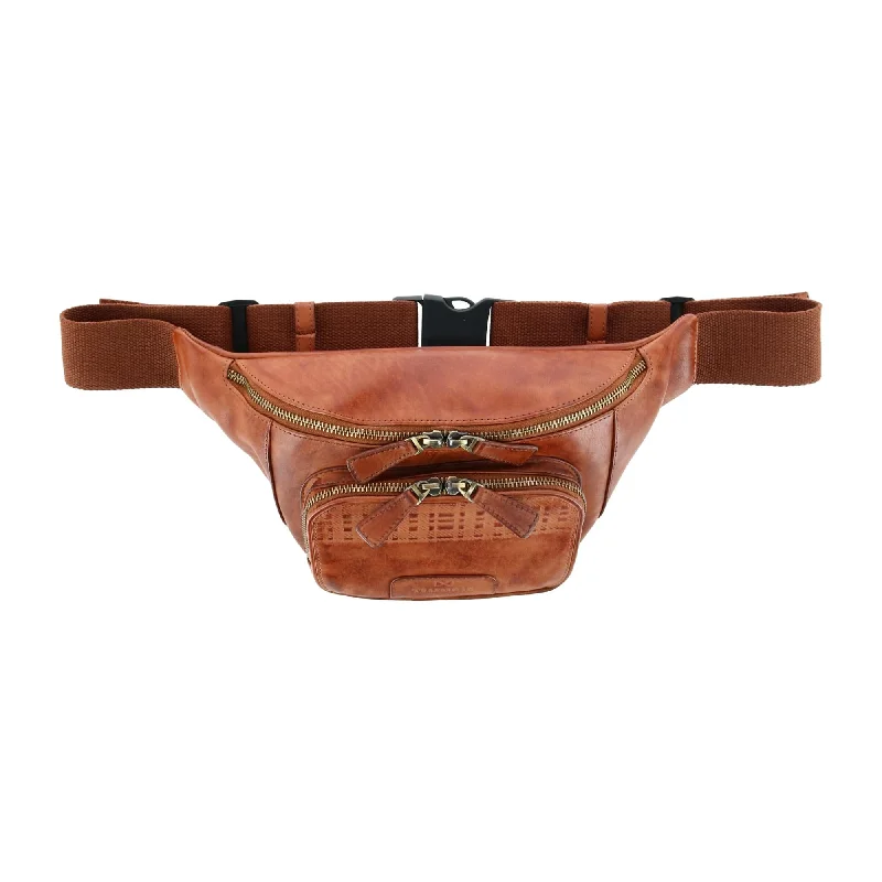 Caelen Leather Adjustable Waist Pack Sling Bag