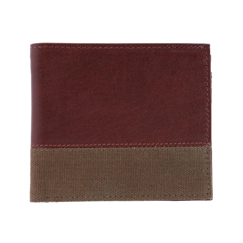 Charing Cross RFID Leather & Canvas Bi-Fold Wallet