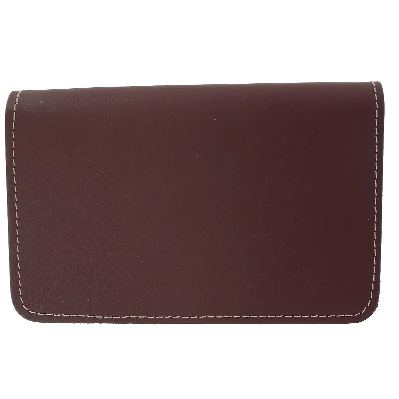 Leather Top Stub Checkbook Cover Wallet