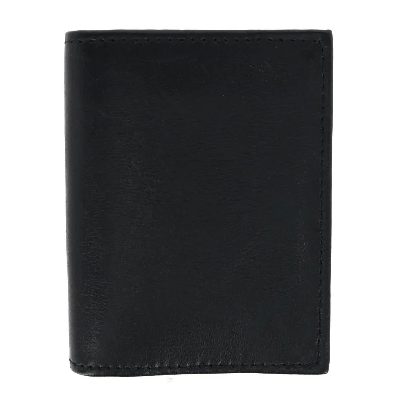 Men's Lambskin Bifold Wallet with Center Flap