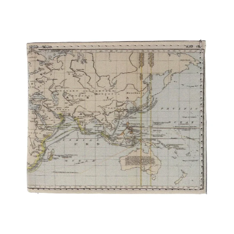 Men's World Map Bifold Wallet