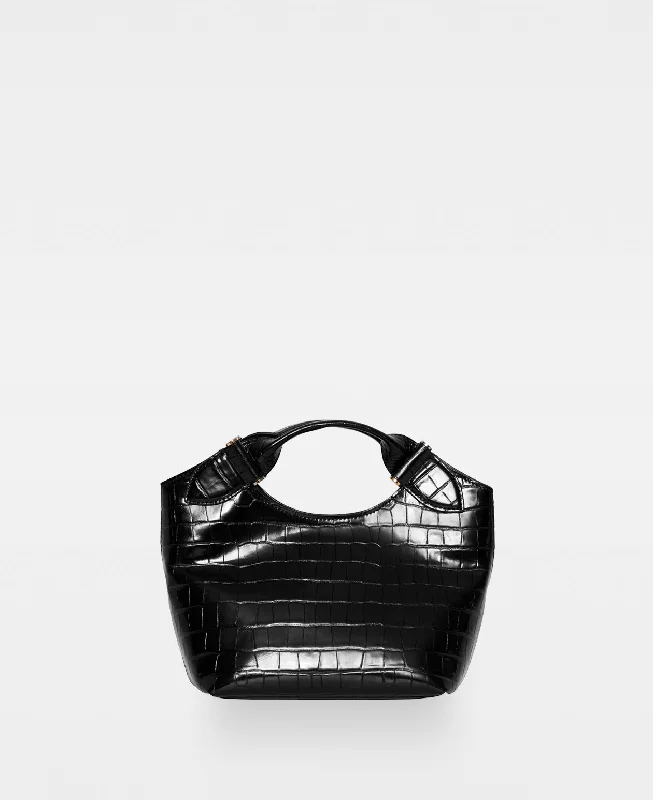 MINNA small tote - Croco Black