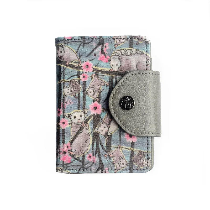 Opossum Blossom Snap Wallet