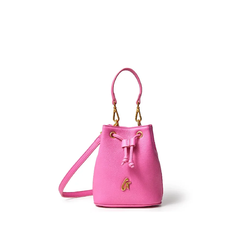 PEBBLE MINI BUCKET BAG HOT PINK