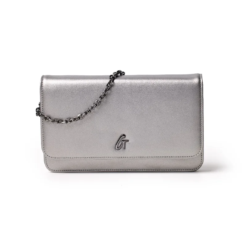 PLATINUM STANDARD WALLET ON CHAIN-GUNMETAL