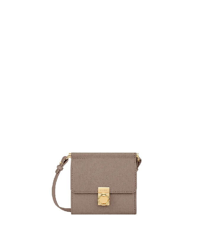 Numéro Sept Crossbody Wallet - Textured Taupe