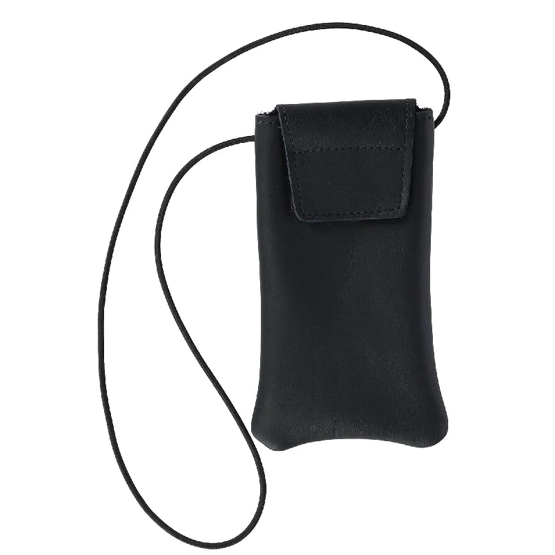 Solid Leather Eyeglass Case with Neck String