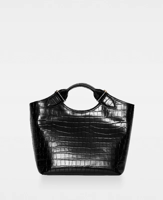 TEDDY tote - Croco Black