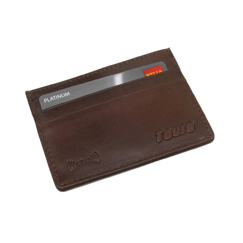 Touro Signature Leather Wallets Veg Tanned Slim Card