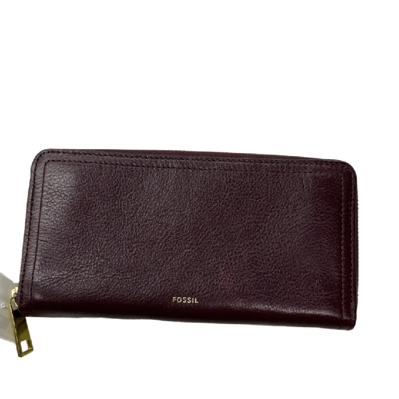 Wallet Leather By Fossil, Size: Large